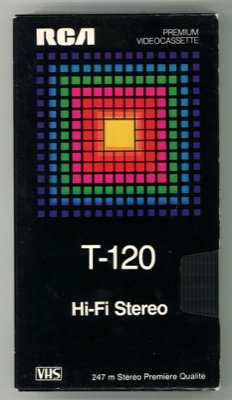 RCA Premium cassette with pixel grid on black